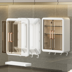 Hole-free Kitchen Storage Box Divided Wall Mount Rack Household Multi-functional Spice Storage Box Organizer