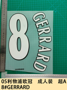 05 Ливерпульская Лига Чемпионов Уэфа платье для взрослых супер a 8#gerrard Jersey номер буквы горячая картина.