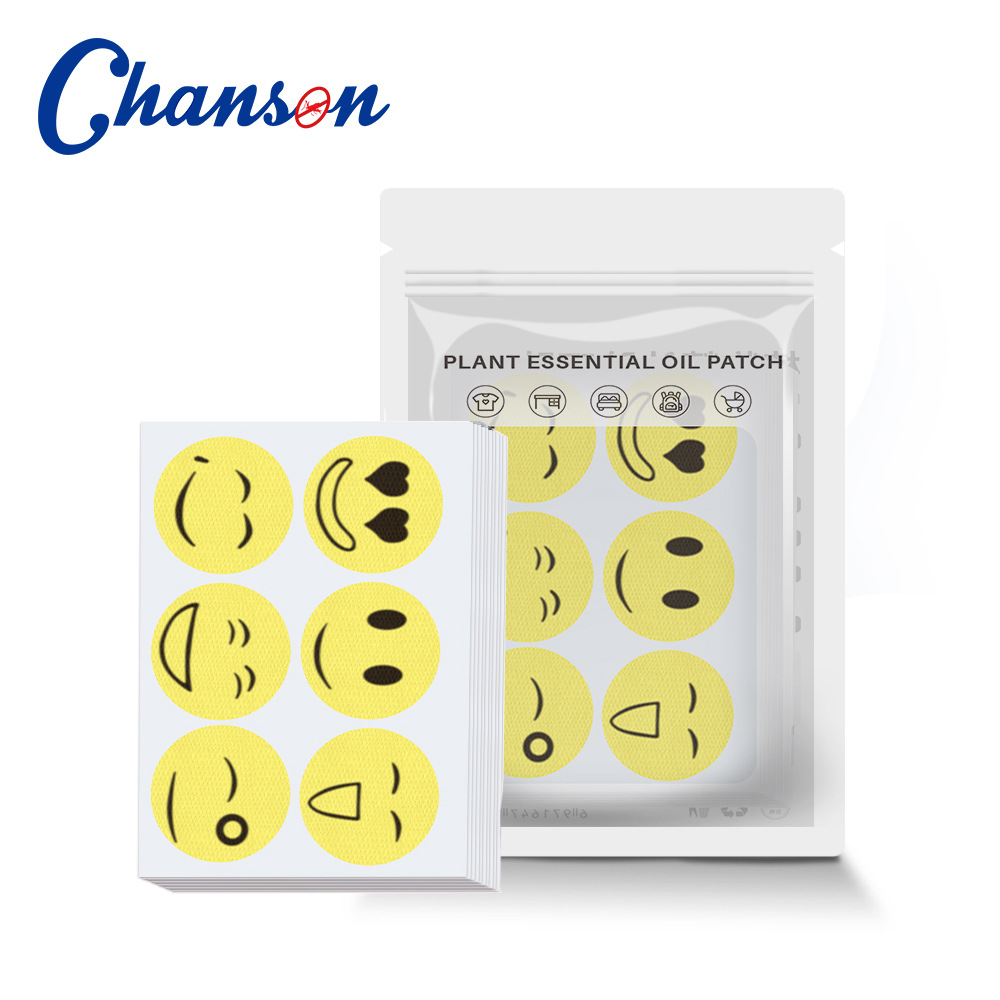 Pegatinas repelentes de mosquitos con diseños personalizados de fábrica, pegatinas repelentes de mosquitos con aceites esenciales de plantas y dibujos animados, pegatinas repelentes de mosquitos para bebés y niños.