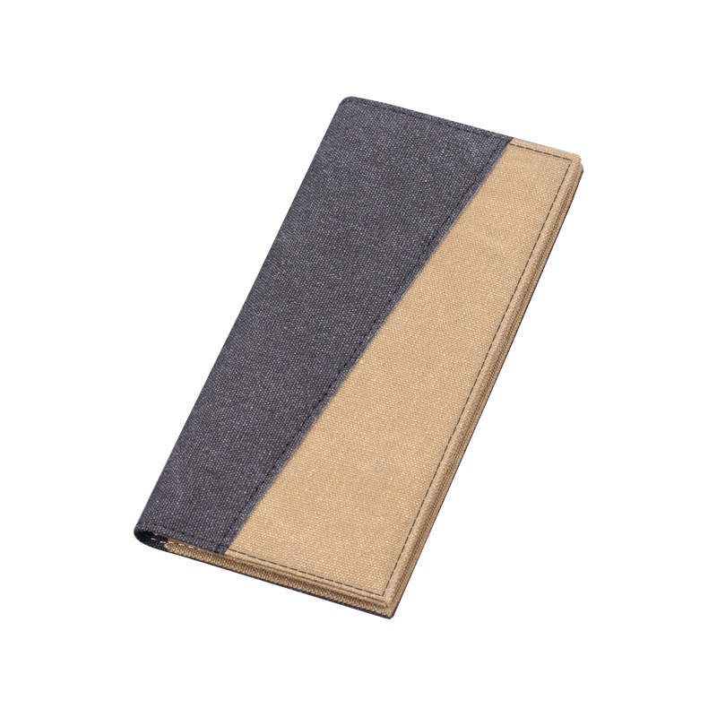 Cartera larga para hombres, traje de lona, bolsa de tarjetas, cartera de hombre, cartera de denim, bolsa de tela para hombres