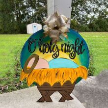 2025��  O Holy Night Manger door hanger  �}��ҹ�R���T��