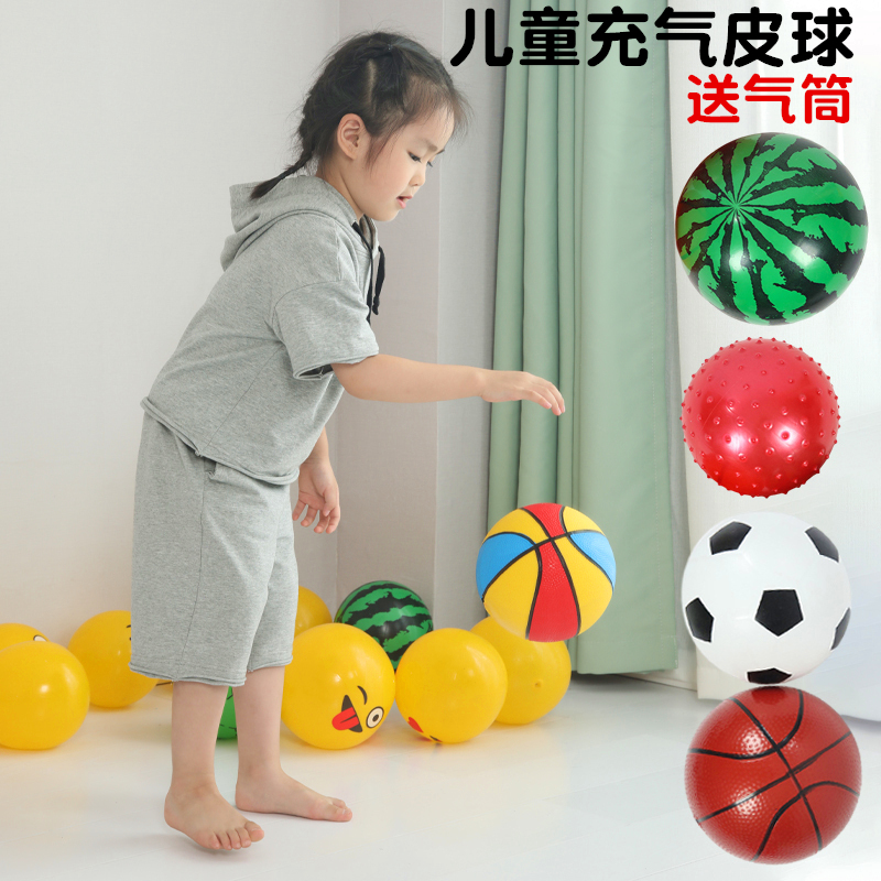 Fábrica de juguetes inflables para niños bate bateas balón sandía balón de jardín de infantes balón de baloncesto elástico balón de masaje