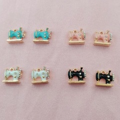 diy オイルドリップ合金ジュエリーアクセサリーレトロ三次元ミシンネックレスペンダントキーホルダーペンダント手作り材料