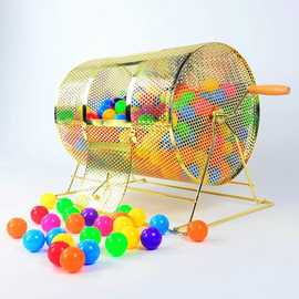 金属摇奖箱摇号机手动箱促销活动摸奖晚会娱乐道具转盘