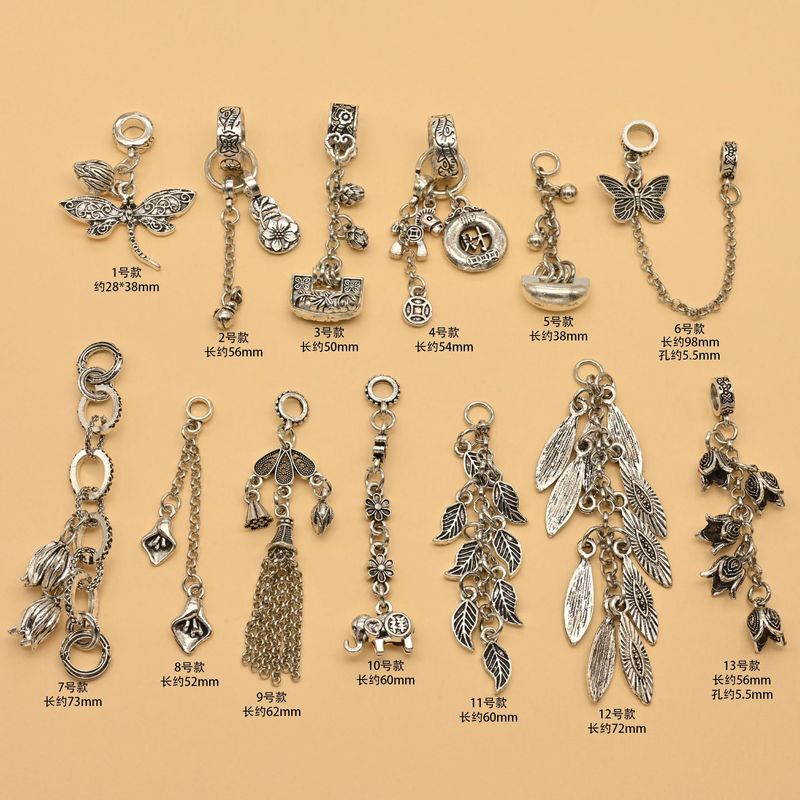 チベットシルバーリボンタッセルペンダントアクセサリー diy クリスタルブレスレットネックレスひょうたんランタンアクセサリー|undefined