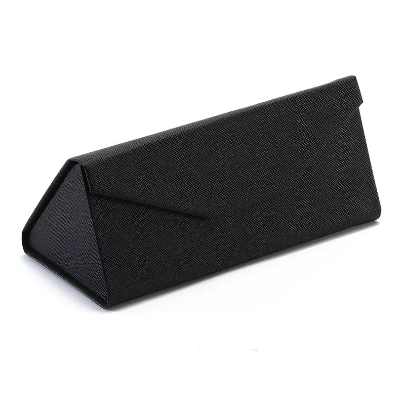 折叠太阳镜盒黑色眼镜袋眼镜布防蓝光测试灯偏光测试卡高档墨镜盒