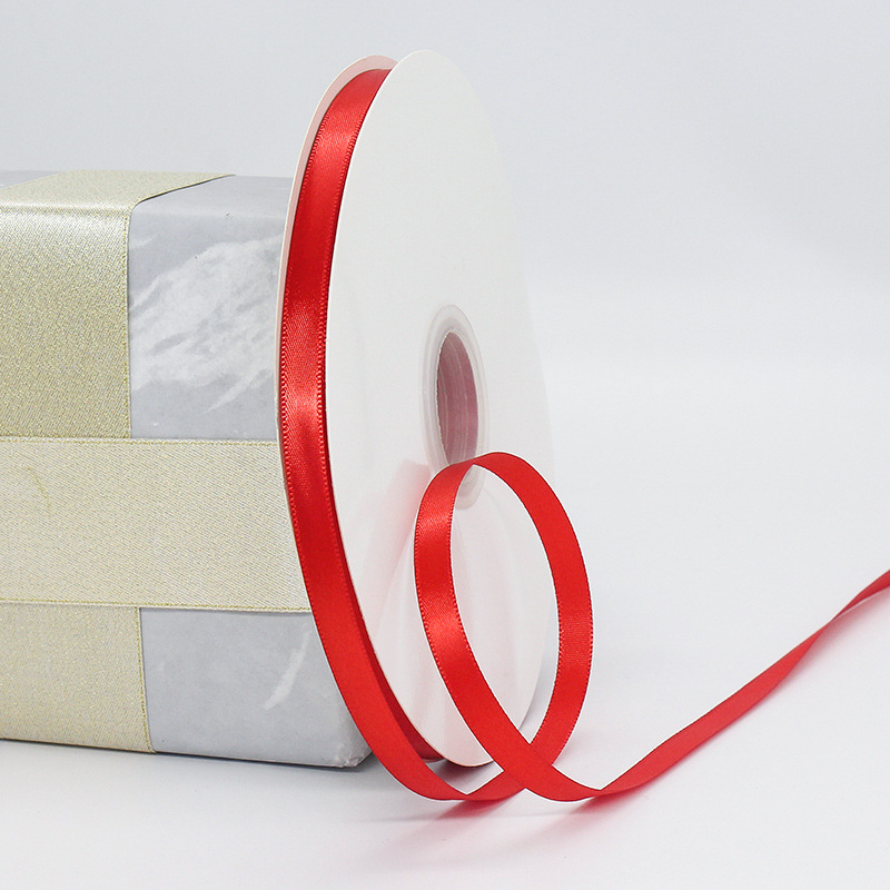 Fabricante al por mayor 1cm poliéster cifrado cinta de seda envasado de flores caja de pastel cinta de regalo de dulces image 21