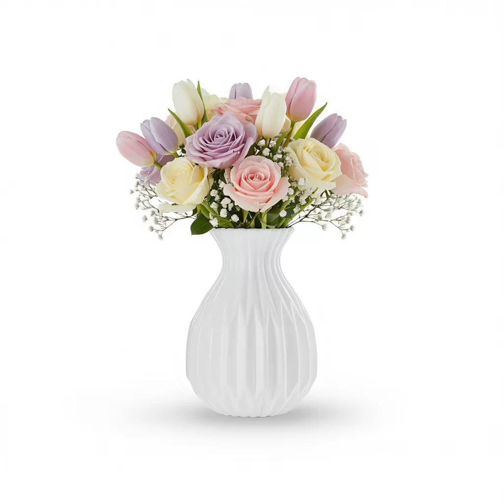 Домашняя пластиковая ваза in ветром