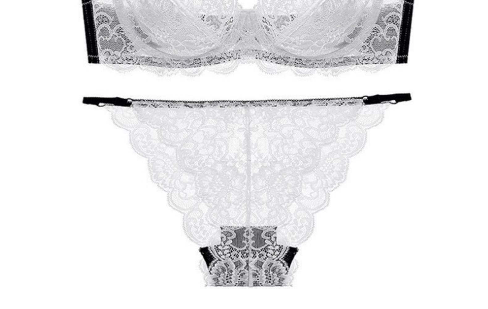 Women's Lace Bra & Brief Set For Sexy Gathering Support_voghion.com