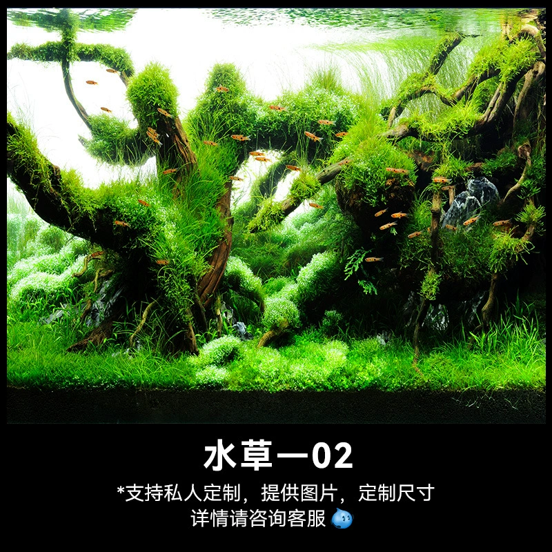 3D наклейка на стену для аквариума, водорослевые наклейки, размеры 30×20–150×60 см, узоры Waterweed01–16