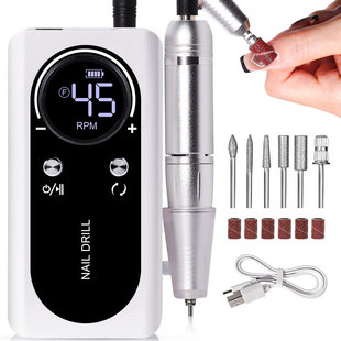 Cross-border new 45000-turn electric storage nail polishing machine portable quick exfoliating nail remover V2