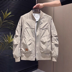 棒球服夹克男2025秋季新款潮牌工装男装美式复古修身飞行员外套男