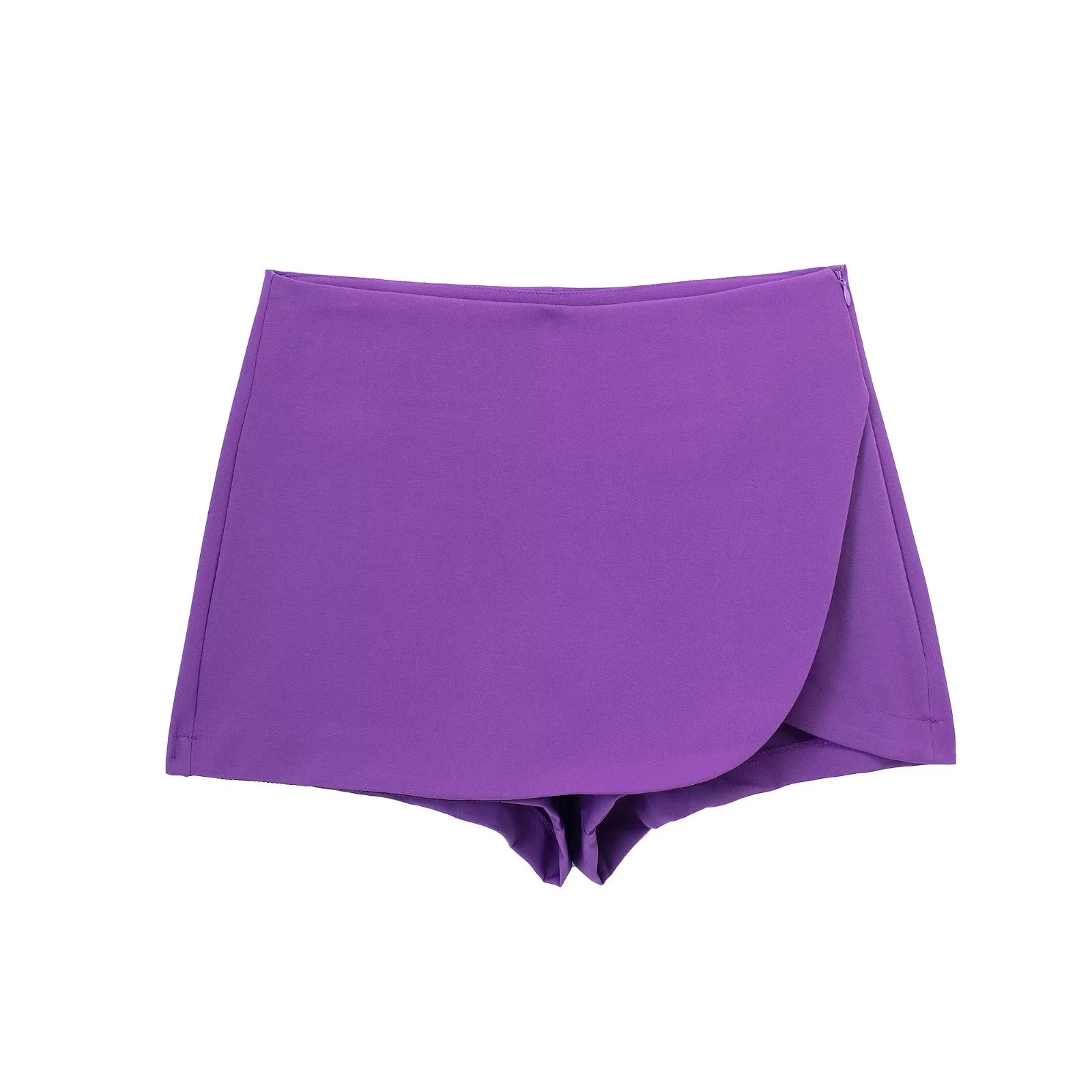 Women's Skirt Shorts High Waist Solid Colour Slit Versatile Style_voghion.com