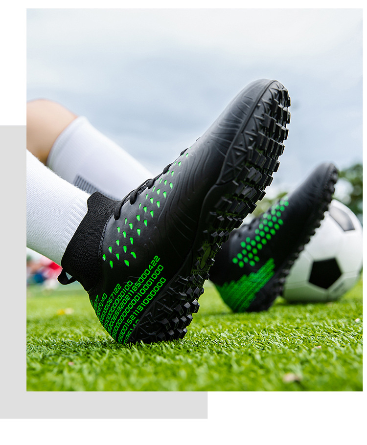 Fußball in der Größe 4748 mit hohem Schaft für Jungen und Mädchen AG mit langen, mit Spikes versehenen Lederfüßen für Sportschuhe für Teenager und Studenten_voghion.com