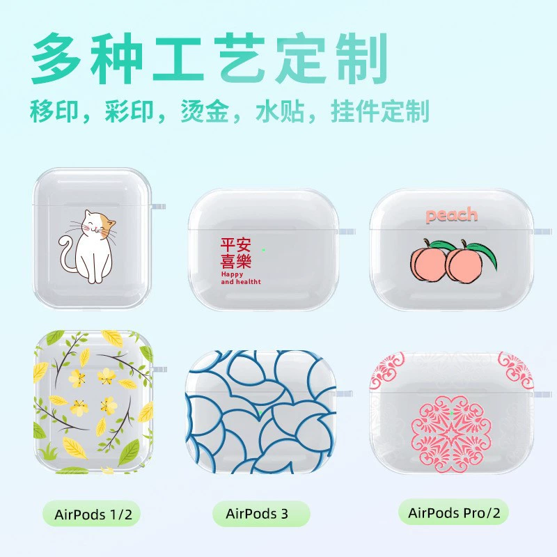 Apple, compatible headphones, transparent protective case, pro2