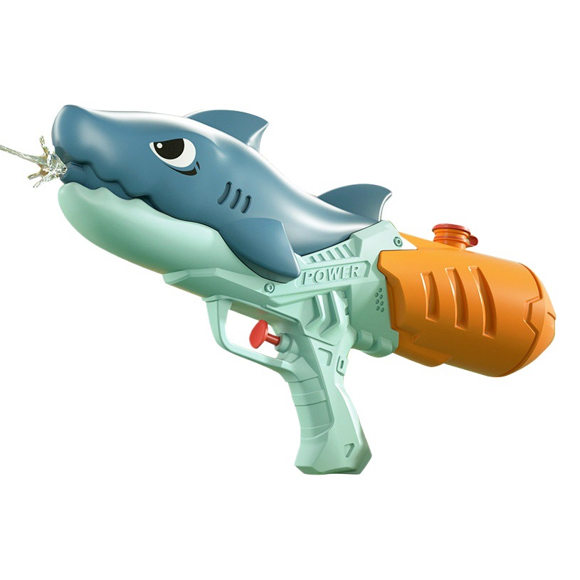 Juguete para niños de dibujos animados tiburón pistola de agua dinosaurio pato prensa pistola de agua lucha de agua jardín de infantes puesto de juego de agua