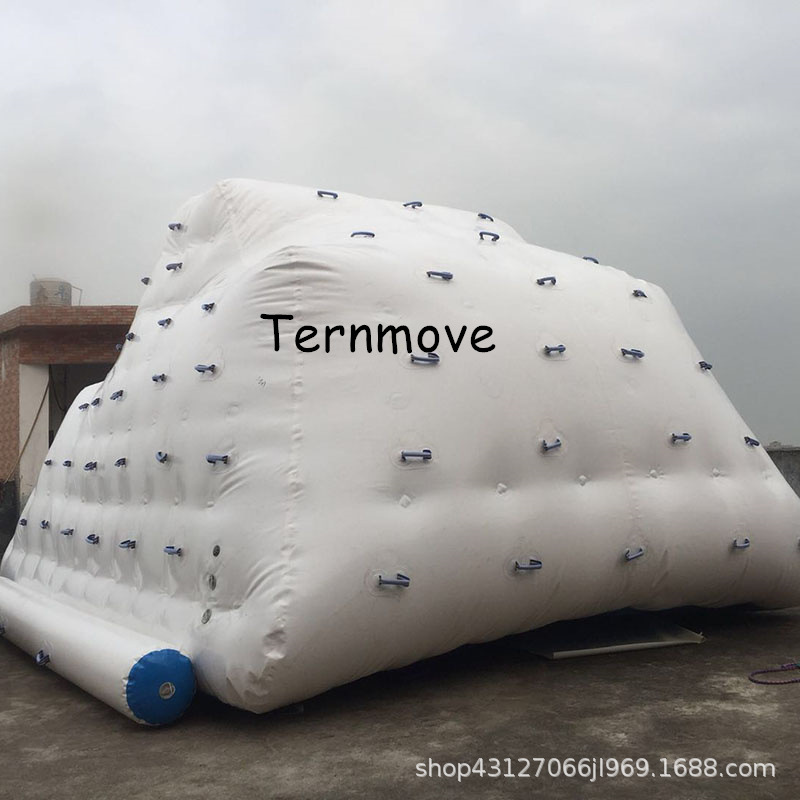 水上充气冰山攀岩跳跳床滑梯滚筒成人大型移动水上游乐园玩具设备