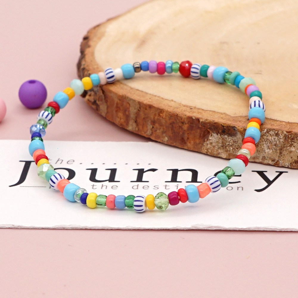 Elastic Color Rice Bead Bohemian Style Bracelet Wholesale Jewelry Nihaojewelry display picture 3