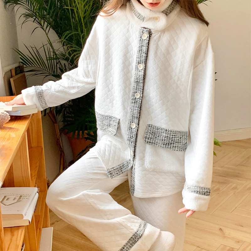 В наличии [3328] Маленький Xiangfeng хлопок осень и зима Грудное вскармливание костюм воздуха хлопок Луна одежда пижамы ветрозащитный плечо шеи