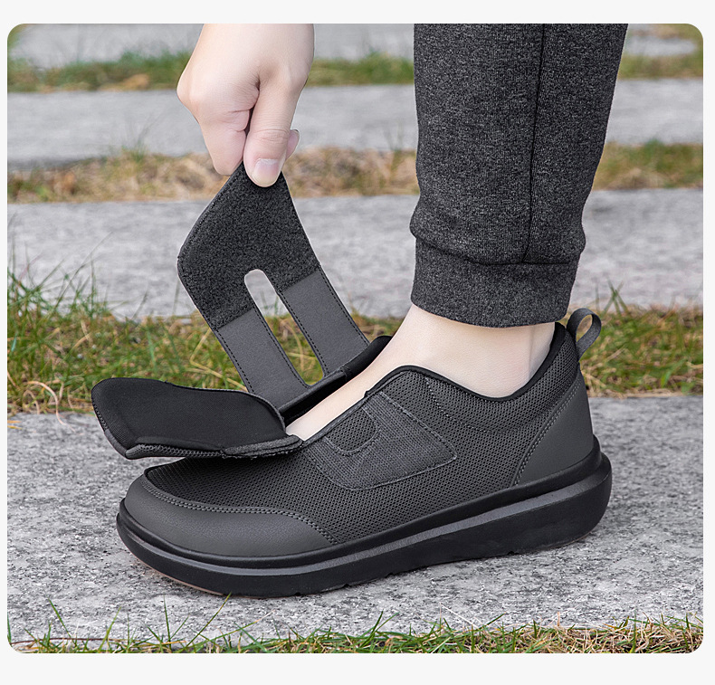 2026 New Large Size Velcro Elderly Men, Lightweight, Shock-Absorbing, Non-Slip, Sports And Casual Walking Shoes For_vogvips.com