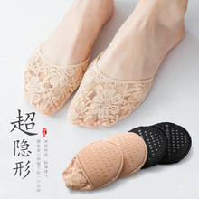 半码脚垫硅胶防滑全棉女袜包趾半截海绵袜套高跟鞋防磨半掌垫袜子