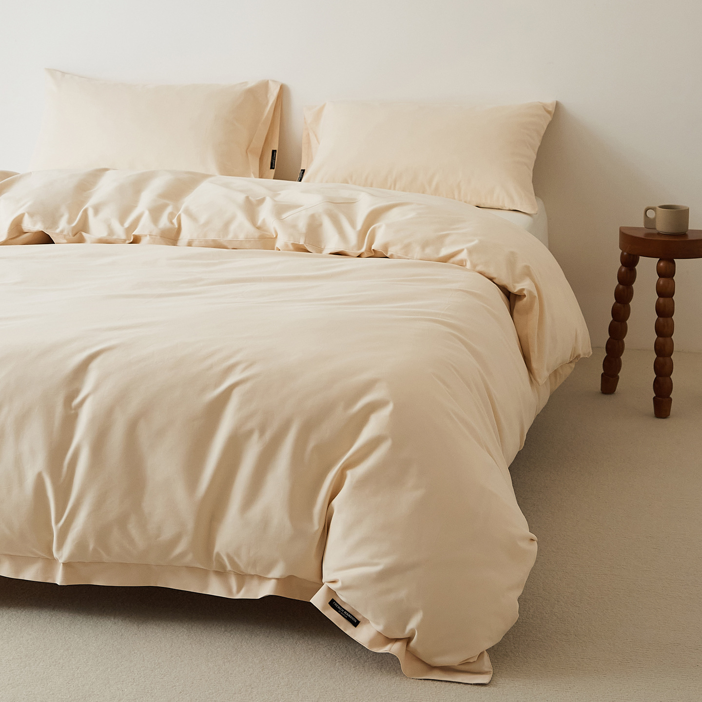 100s純綿の綿の長い綿の毛を磨いて布団カバーの単品の秋冬の厚いベッドカバーの綿の布団カバーの純色のシーツの枕カバー