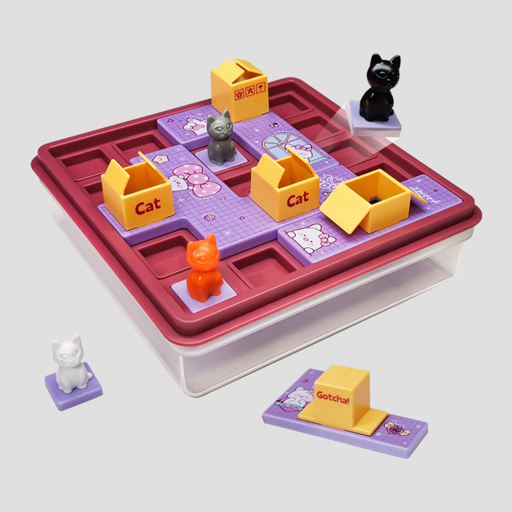 Cross-border new hidden cat children's spatial logical thinking training parent-child educational board game toy gift 3-6 years old
