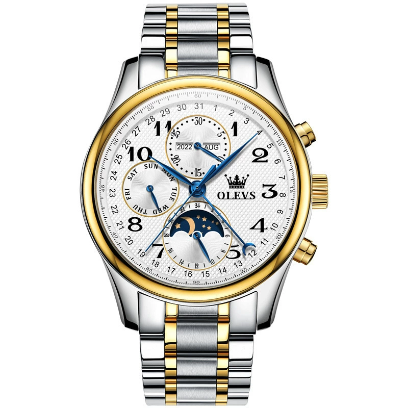 Men's mechanical universal mechanical watch, swiss watch for leisure, belt, men's watch, fully automatic