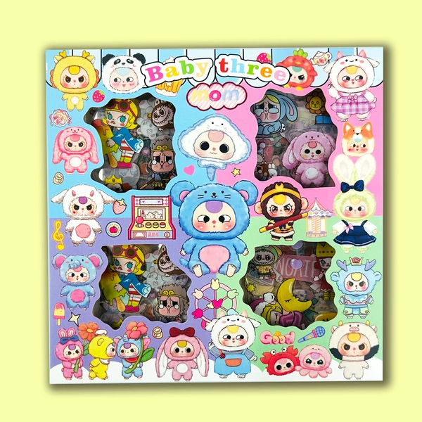 Cartoon doll three-year-old boxed sticker--Type A