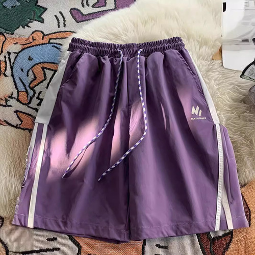 Men's Summer Thin Quick-Dry Waterproof Trendy Versatile Youth Loose Casual Five-Finger Shorts