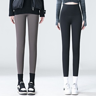 Shark Pants for Autumn and Winter at the Counter Women's fleece-lined Thickened Leggings High Waist Hip-lifting and Belly-tucking Traceless Yoga Barbie Pants