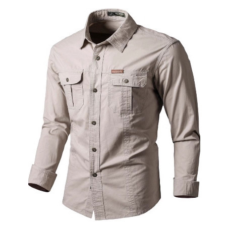 New Style Casual Loose Long-Sleeved Work Shirt for Men, Spring and Autumn, Thin, Large Size, Solid Color, for Young and Middle-Aged Men, Old Men, and Dads New Style Casual Loose Long-Sleeved Work Shirt for Men, Spring and Autumn, Thin, Large Size, Solid Color, for Young and Middle-Aged Men, Old Men, and Dads