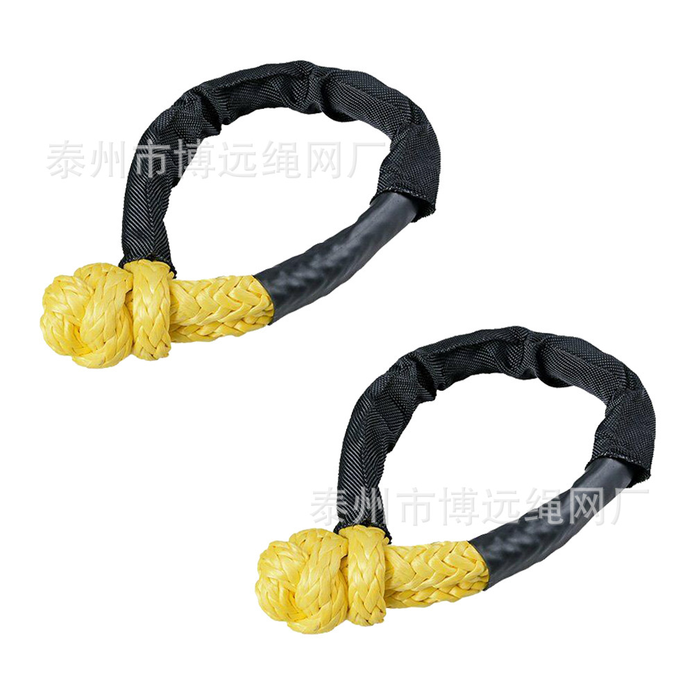 亚马逊 跨境热卖soft shackle 疙瘩绳 软卸扣 绳扣 绞盘绳 拖车绳