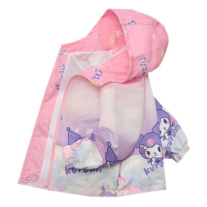 Girls' charge coat 2025 new spring and autumn middle and large children's thin gradient color western style kulomi children's spring fashion