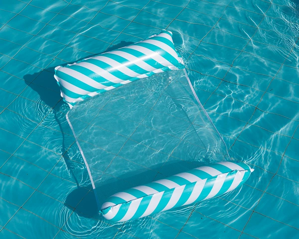 2 tube diagonal striped hammock light blue