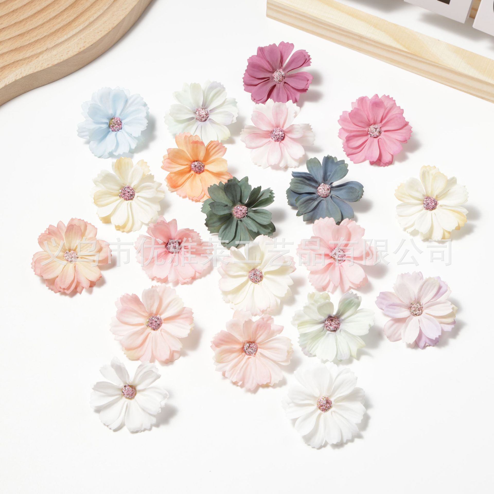 星语花小菊花太阳花手工绢花花环发饰服饰材料婚庆背景插花装饰