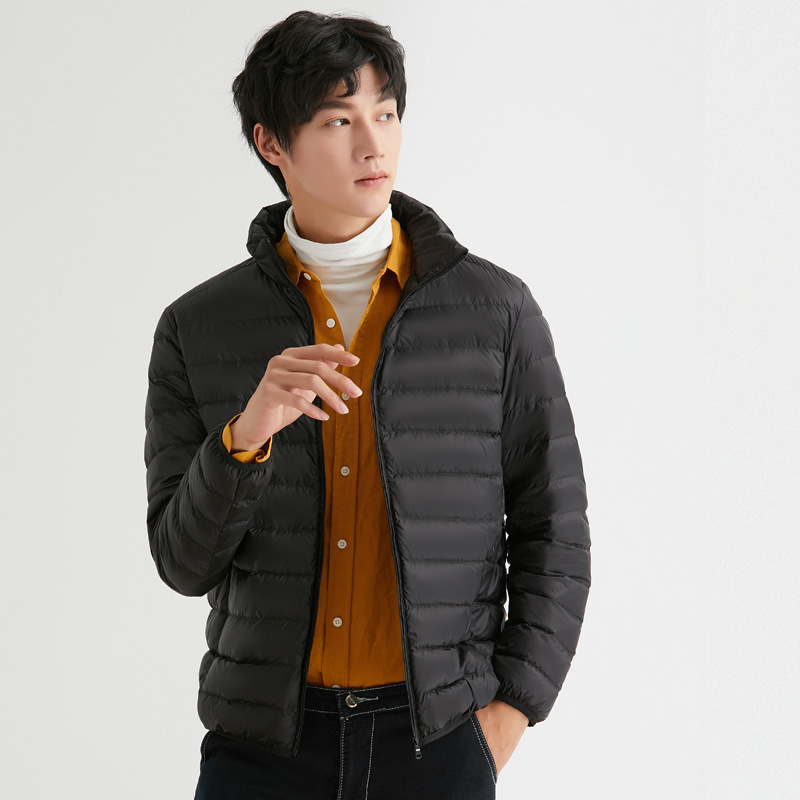 New 90 White Duck Down Winter Down Jacket Men's Lightweight Short Young and Middle-aged plus size Ultra-light Poop Collar Jacket genuine goods New 90 White Duck Down Winter Down Jacket Men's Lightweight Short Young and Middle-aged plus size Ultra-light Poop Collar Jacket genuine goods