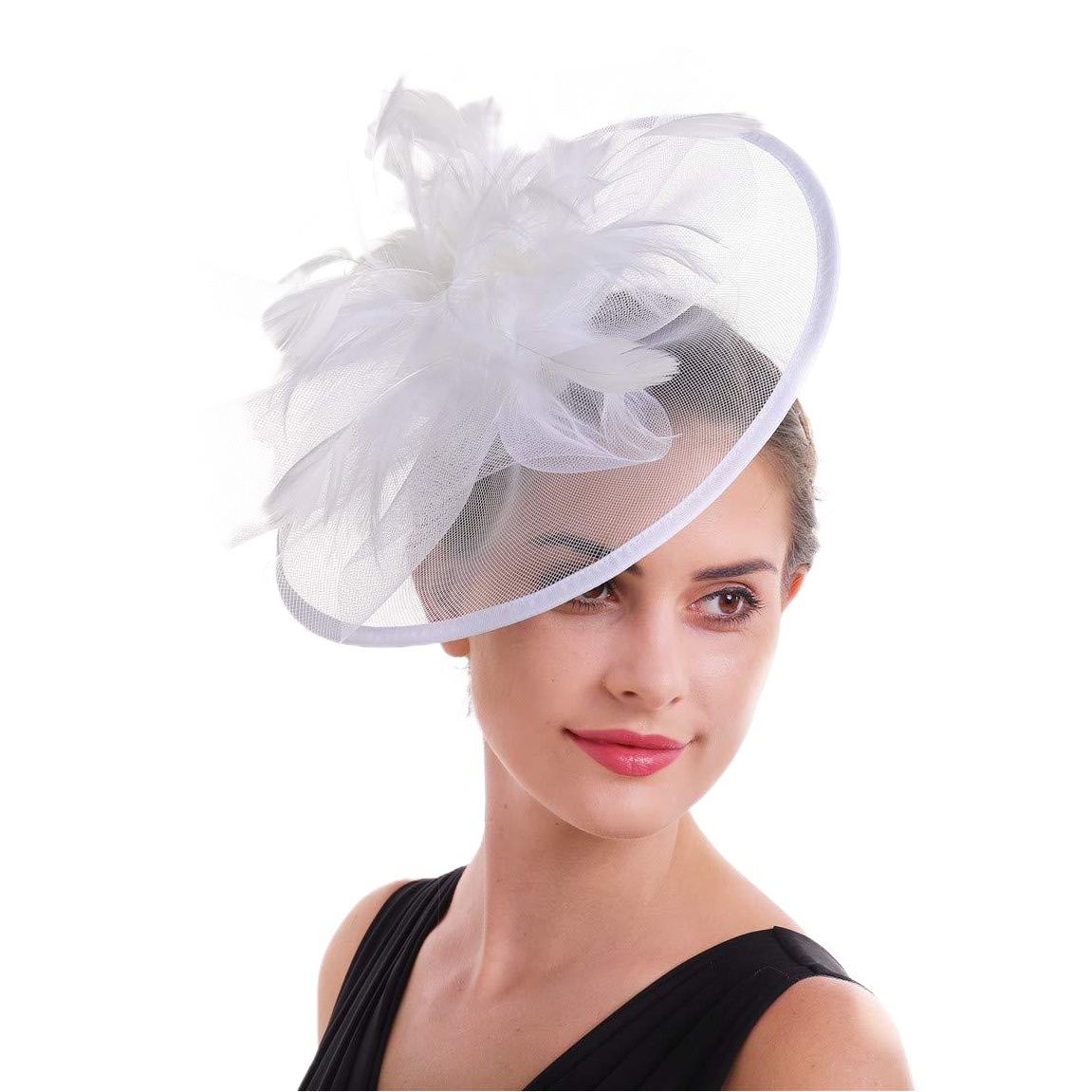 European and American Vintage Bridal Hair Accessories, Feather Headpiece, Wedding Party Tea Party Annual Meeting Hat, Fascinator Hat
