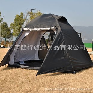 Durable rainproof sunscreen 2 person camping tent, double four seasons tent, double deck outdoor tent camping tent