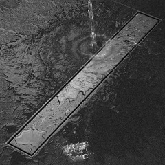 Long-barreled gray invisible anti-odor floor drain for kitchen and bathroom, 304 stainless steel hidden side discharge floor drain