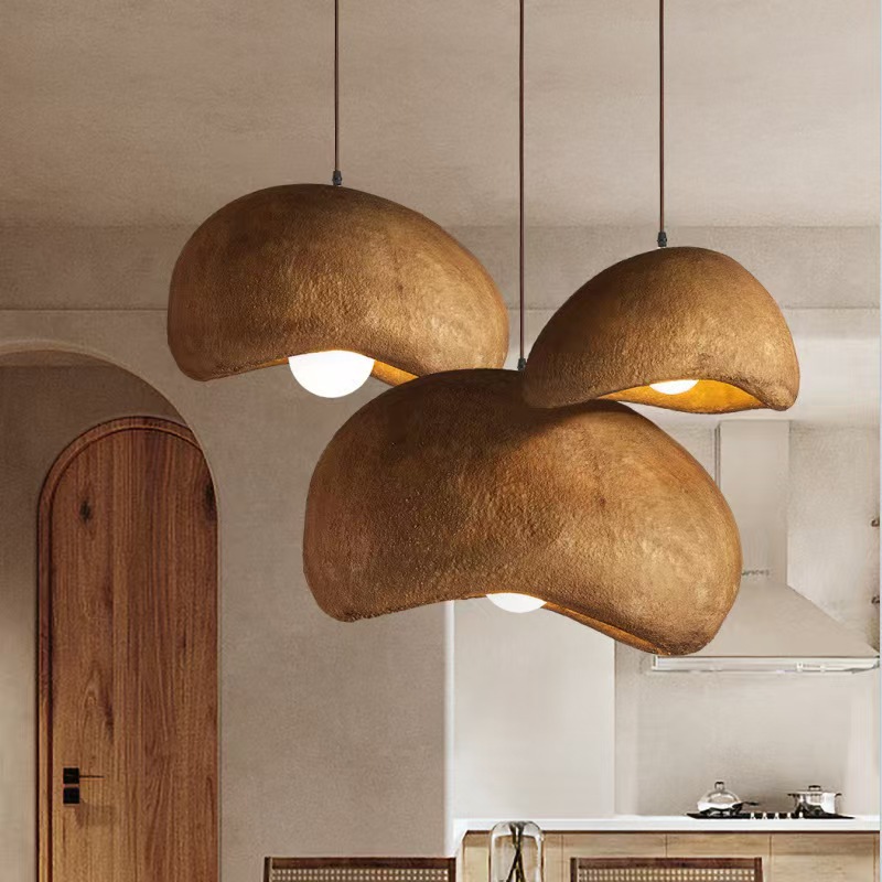 Lámparas de viento tranquilo y nubes personales creativas de cemento francés crema bar restaurante tienda de ropa comercial