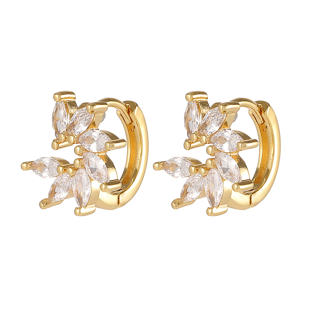 Estaciones independientes venta caliente de la nueva moda de las mujeres pendientes de cobre chapado en oro 18K ins geometría fría viento pendientes marea