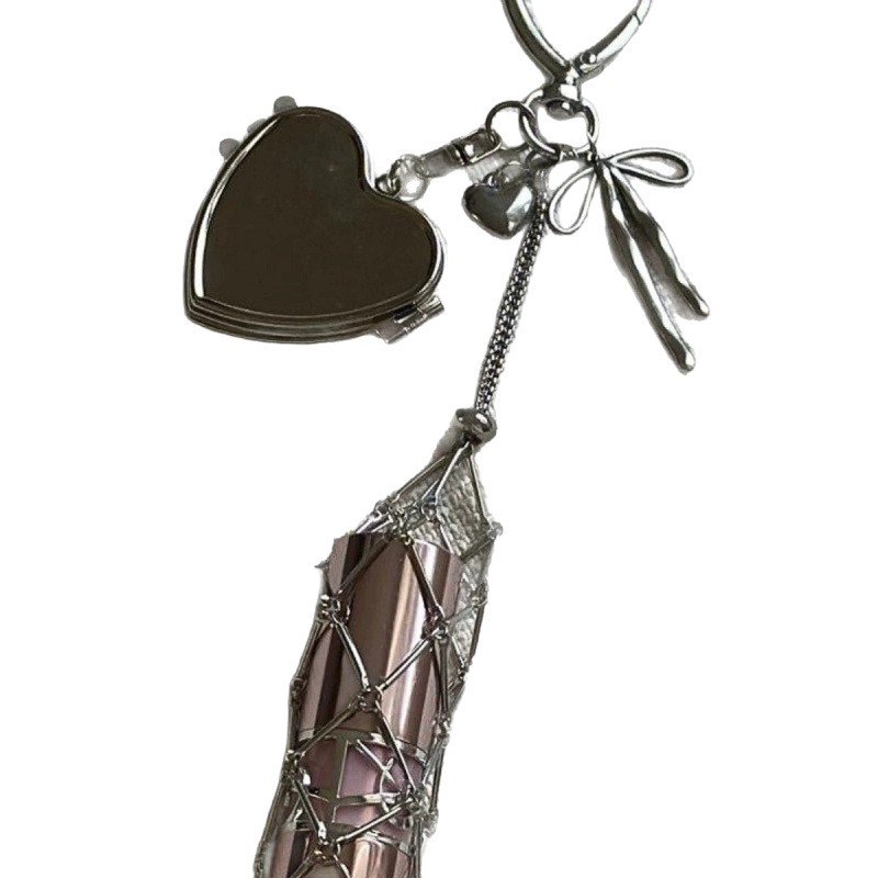 Nuevo alto nivel de sensación de plata red bolso de bolsillo colgante bolso de lápiz labial de moda colgante bolso de llave de viento de la mujer colgante