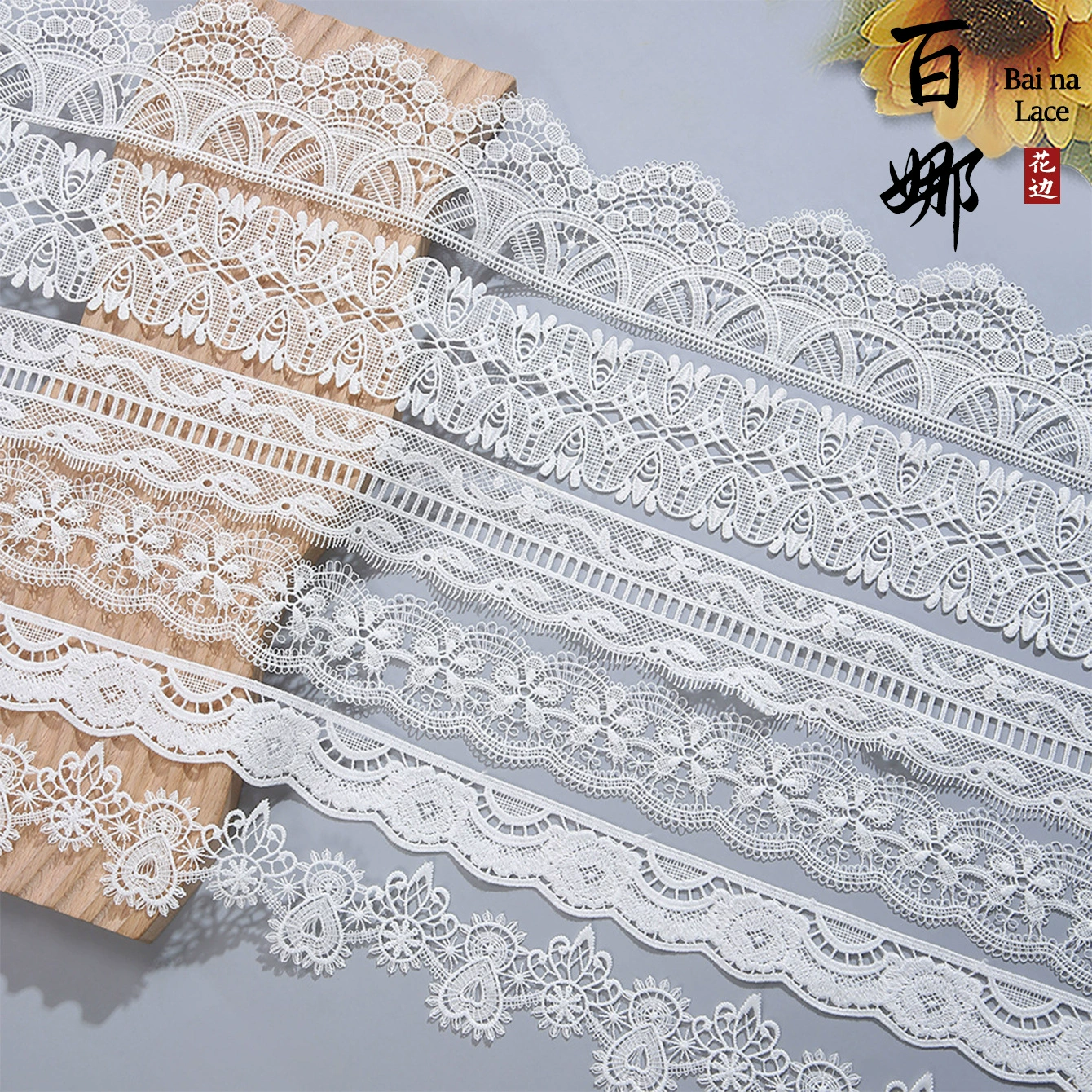 Белая молочная шелковица с полыми кружевами Лолиты с кружевным вырезом на манжетах декоративные кружева