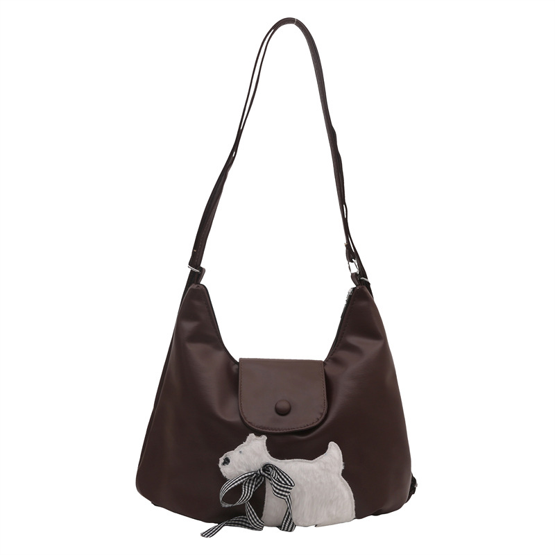 Niche Zhong Tote bolso para mujeres 2024 nuevo estilo coreano lindo perro estilo académico mochila mochila de hombro de gran capacidad
