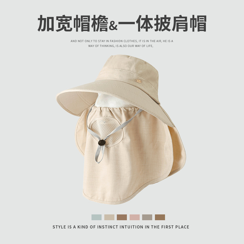アメリカのレトロなカジュアルなカーキ色の登山帽女性夏の日焼け止め通気シェード漁師帽子釣りキャンプ帽|undefined