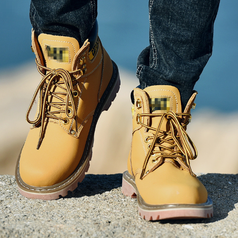New Style Boots Men's British Style Work Shoes Casual Popular Men's and Women's High-Top Velvet Snow Boots Anti-Smash Steel-Toe Shoes New Style Boots Men's British Style Work Shoes Casual Popular Men's and Women's High-Top Velvet Snow Boots Anti-Smash Steel-Toe Shoes