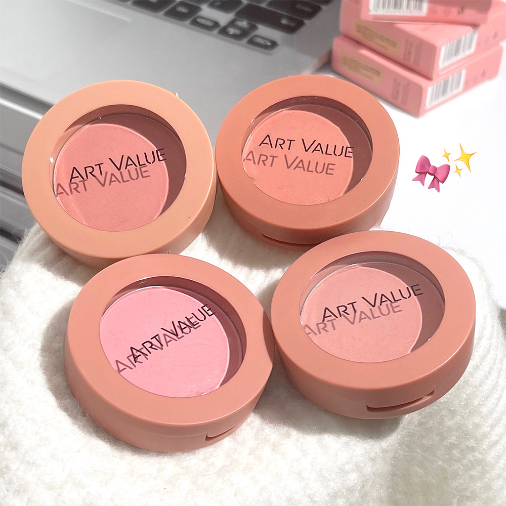 Art Value Sweetheart Full Fragrance Monochrome Blush Four-Color Tender Girl Monochrome Plate Peach Orange Soft Matte Little Red Book Item Picture