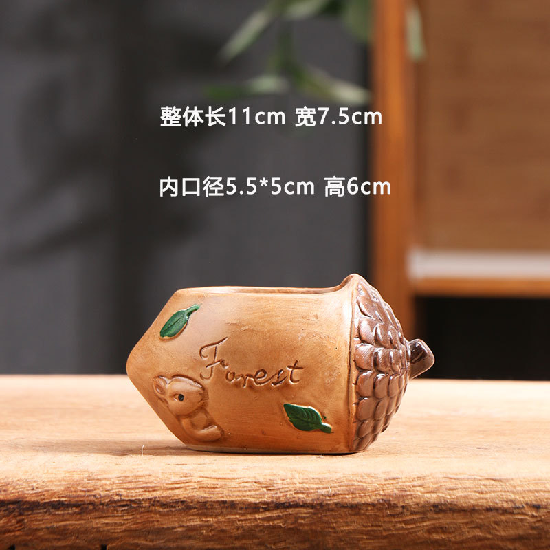 maceta de miel maceta de cerámica multicarnosa maceta de cerámica verde doméstica maceta de cerámica gruesa maceta de cerámica pequeña maceta de cerámica platos de flores al por mayor