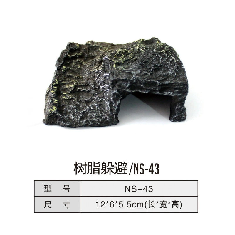 Черепаха Ящерица Рогатый Лягушка Восхождение Коробка для кормления домашних животных Отдых Солнце Назад Смола Платформа Избегая украшения пещеры Ландшафтный дизайн